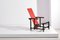 Italian Red and Blue Lounge Chair by Gerrit Rietveld for Cassina, 1990s, Image 12