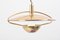 German Height Adjustable Brass Pendant Lamp, 1970s 8