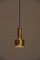Glass and Brass Pendant Lamp by Kay Korbing for Lyfa, Denmark, 1960s, Set of 2 7