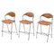 Wrought Iron Low Bar Stools by Arthur Umanoff, 1950s, Set of 3, Image 1