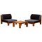 Sessel und Couchtisch Set im Stile von Charlotte Perriand, 1950er, 3er Set 1