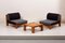 Lounge Chairs and Coffee Table Set in the Style of Charlotte Perriand, 1950s, Set of 3 11