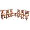Holzstühle von Jacques Matteau, Frankreich, 1930er, 6er Set 1