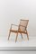 German Studio Lounge Chair in Ash and Paper Cord, 1950s 4