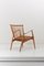 German Studio Lounge Chair in Ash and Paper Cord, 1950s 3