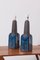 Large Blue and Grey Ceramic Table Lamps from Søholm, Denmark, 1960s, Set of 2 2