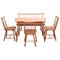 Dining Chairs & Table Set by Arno Lambrecht for WK Möbel, 1950s, Set of 5, Image 1