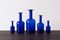 Vases de Plancher Bleus par Otto Brauer pour Holmegaard, 1960s, Set de 5 5