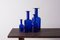 Vases de Plancher Bleus par Otto Brauer pour Holmegaard, 1960s, Set de 5 6