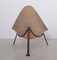 French Fiberglass Lounge Chair in Parchment by Ed Merat, 1950s 5