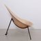 French Fiberglass Lounge Chair in Parchment by Ed Merat, 1950s 4