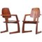 Wooden Studio Armchairs by H. Wayne Raab, USA, 1970s, Set of 2 1