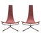 Lotus Chairs in Leather and Metal by Dan Wegner, 2014, Set of 2 1