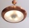 Bauhaus Copper and Glass Pendant Lamp from Josef Hurka, 1930s, Image 5