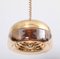 Italian Glass and Brass Pendant Lamp in the Style of Castiglioni, 1970s, Image 4