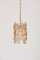 Gilded Brass and Crystal Glass Encrusted Pendant Lamp from Palwa, 1970s, Image 3