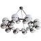 Large Glass and Chrome Chandelier in the Style of Stilnovo, 2000s 1