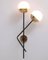 Brass and Glass Wall Light or Sconce Attributed to Stilnovo, 1970s 5