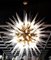 Lámpara de araña grande de cristal de Murano y latón, Imagen 5