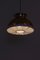 Large Brass Pendant Lamp with Fabric, 1970s 11