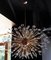 Messing Sputnik Kronleuchter mit Murano Glastropfen, 1970er 3
