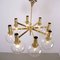 Large Brass Chandelier with 8-Arms from Interna, 1960s, Image 3