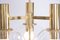 Lámpara de araña grande de latón con 8 brazos de Interna, años 60, Imagen 4