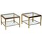 Brass and Chrome Side or Coffee Tables from Maison Charles, 1970s, Set of 2 1