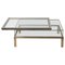 Sliding Top Coffee Table in Brass and Chrome from Maison Jansen, 1970s, Image 1