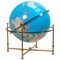Large Vintage Illuminated Globe with Brass Stand, 1970s, Image 1