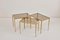 Brass and Glass Nesting Tables from Münchner Werkstätten, 1960s, Set of 3, Image 5