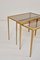 Brass and Glass Nesting Tables from Münchner Werkstätten, 1960s, Set of 3, Image 2