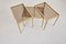 Brass and Glass Nesting Tables from Münchner Werkstätten, 1960s, Set of 3 3