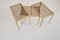 Brass and Glass Nesting Tables from Münchner Werkstätten, 1960s, Set of 3, Image 3