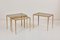 Brass and Glass Nesting Tables from Münchner Werkstätten, 1960s, Set of 3 6