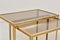 Brass and Glass Nesting Tables from Münchner Werkstätten, 1960s, Set of 3 8
