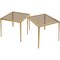 Brass and Glass Nesting Tables from Münchner Werkstätten, 1960s, Set of 2 1
