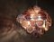 Lámpara de araña vintage grande con discos de cristal de Murano en color amatista atribuida a Vistosi, Imagen 4
