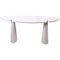 Eros Console Table in White Carrara Marble by Angelo Mangiarotti for Skipper, 1970s 1