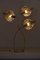 Große Drei Stehlampe aus Messing mit Rhabarberblättern von Tommaso Barbi, 1970er 10