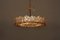 Brass and Crystal Glass Encrusted Model S101 Chandelier from Palwa, 1970s 7