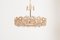 Brass and Crystal Glass Encrusted Model S101 Chandelier from Palwa, 1970s, Image 4