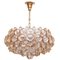 Gilded Brass and Crystal Glass Chandelier from Palwa, 1960s, Image 1