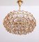 Gilded Brass and Crystal Glass Chandelier from Palwa, 1960s, Image 3