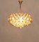 Gilded Brass and Crystal Glass Chandelier from Palwa, 1960s 5