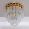 Large Glass and Brass Flush Mount or Chandelier from Glashütte Limburg, 1960s 8