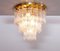 Large Glass and Brass Flush Mount or Chandelier from Glashütte Limburg, 1960s 6