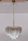 Large Murano Triedri Glass and Brass Chandelier from Venini, 1960s 5