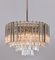 Large Murano Triedri Glass and Brass Chandelier from Venini, 1960s 2