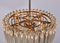 Large Murano Triedri Glass and Brass Chandelier from Venini, 1960s, Image 7